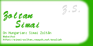 zoltan simai business card